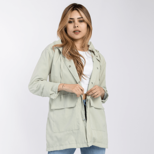 gabardina dama - verde
