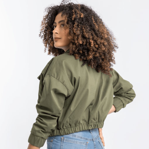 Chaqueta Dama azal verde militar - Imagen 3