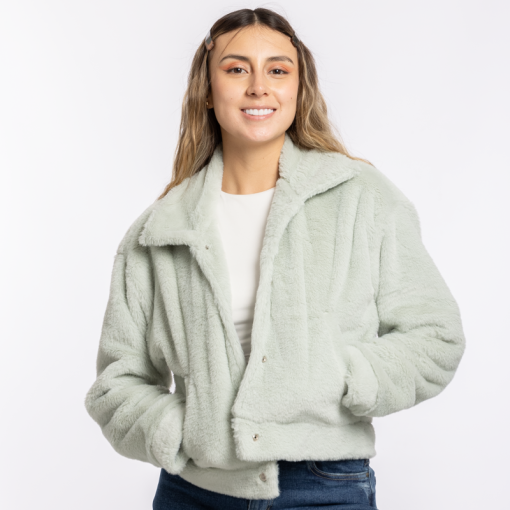 Chaqueta Peluche brick verde menta