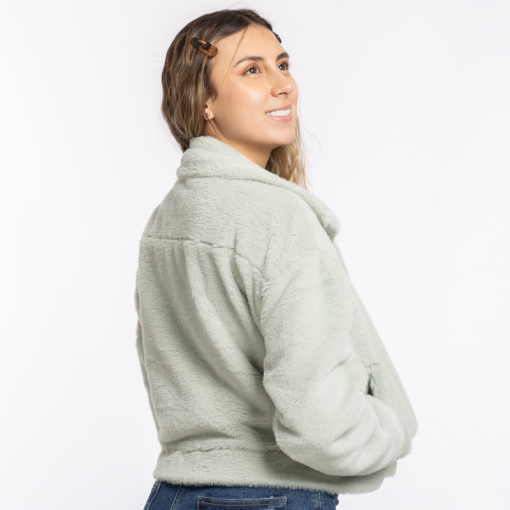 Chaqueta Peluche brick verde menta - Imagen 2