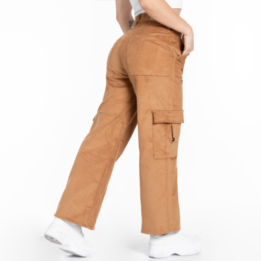 Pantalon Cargo Pana Dama OX-2129 Camel - Imagen 2