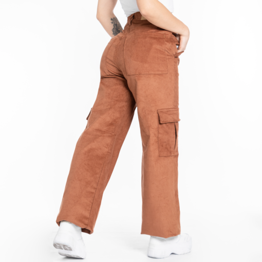 Pantalon Cargo Pana Dama OX-2129 Terracota - Imagen 2