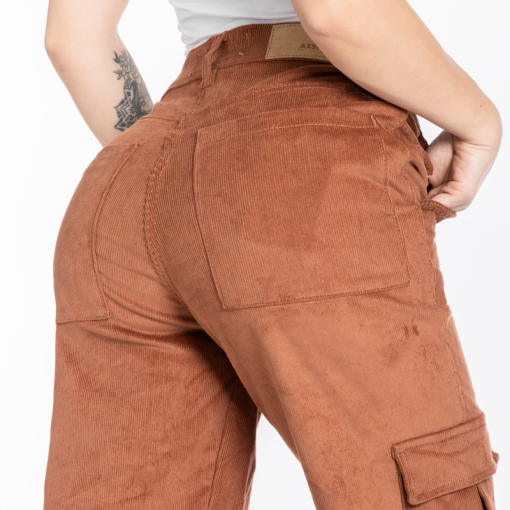 Pantalon Cargo Pana Dama OX-2129 Terracota - Imagen 3