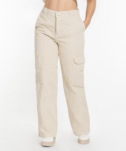 Jean Dama Cargo ox-2219 Beige claro