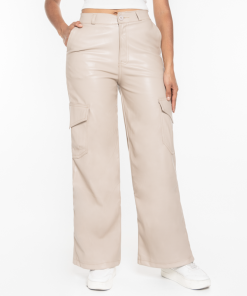 Pantalon Cargo efecto Piel Oxap OX-2249 Beige