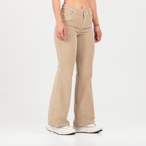 Pantalón Flare Pana OX-2558 Beige