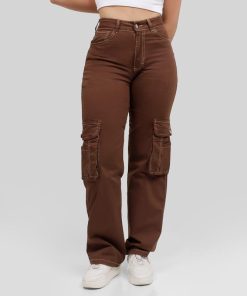 Pantalón Drill Cargo Café OX-2338