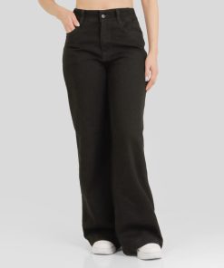 Jean Dama Wide Leg Oxap Ox-2610 Negro
