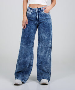 Pantalón Pana Wide Leg Ox-2833 Azul